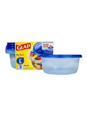 Big Bowl FoodStorage Containers with Lids,Large Round BPA Free Plastic Container
